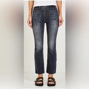 Mother the PATCH POCKET HUSTLER ANKLE FRAY - LEAVE THE LIGHT ON